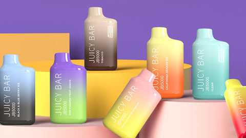 Display with 5 Juicy Bar JB50000 devices