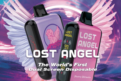 Lost Angel Pro Max 20K Vape - Banner with two vapes and angel winds
