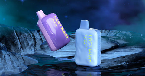 Two Lost Mary OS5000 Disposable Vapes Grape and Blue Razz Ice flavor