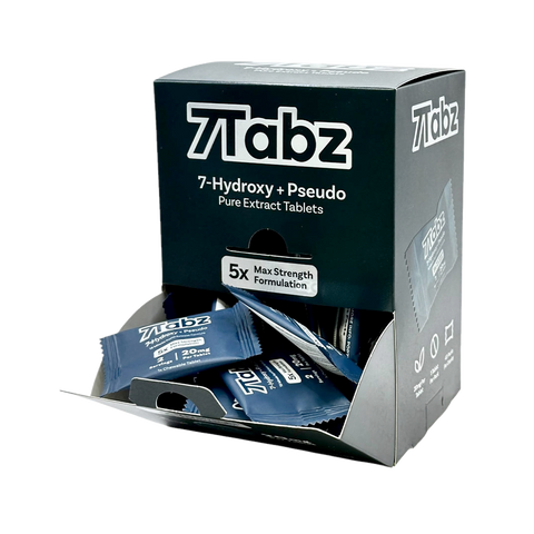 7Tabz 7-Hydroxy + Pseudo Pure Extract Tablets 40ct display box front view