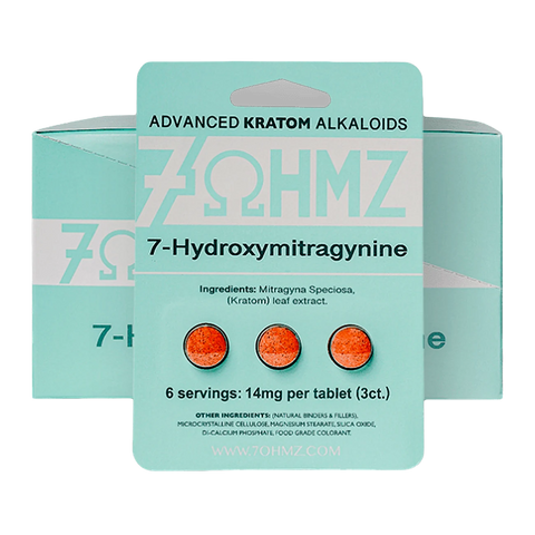 7ΩHMZ 7-Hydroxymitragynine Extract Tablets 14mg box of 20 blisters