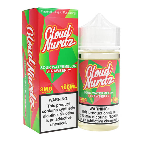 CLOUD NURDZ - SOUR WATERMELON STRAWBERRY 100ML - Vape City USA