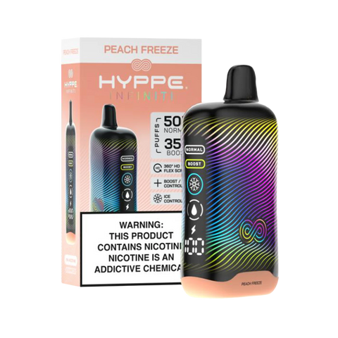Peach Freeze – Hyppe 50000 puff vape with chilled peach sensation