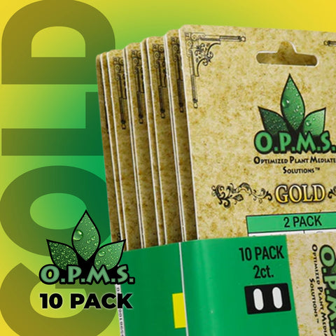OPMS Gold 2ct Capsules - 10 Pack in blister packaging with premium gold-themed design.