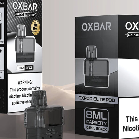 Oxbar x Pod Juice Elite Refillable Pods (2pk) – 8ml capacity replacement pods compatible with Oxpod Elite Kit.