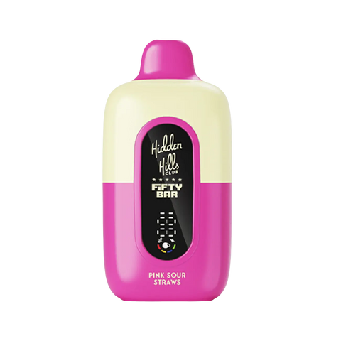 Hidden Hills x Fifty Bar 20K Disposable Vape – Pink Sour Straws