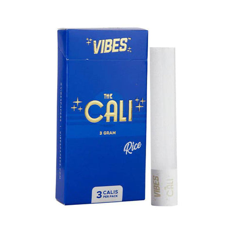 VIBES CALI RICE PRE ROLLED 3-GRAM CONE (3-PACK) 8CT BOX - Vape City USA - Smoking Accessories