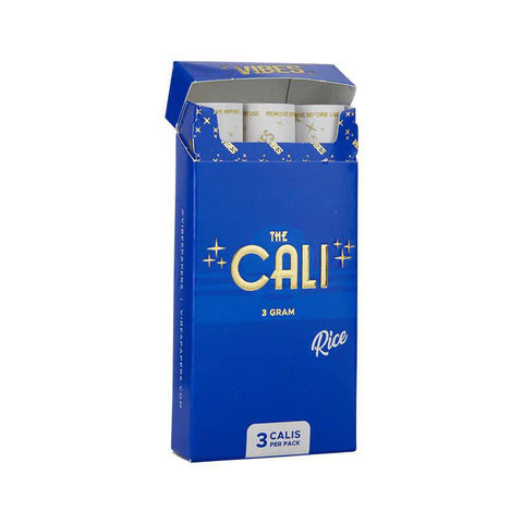 VIBES CALI RICE PRE ROLLED 3-GRAM CONE (3-PACK) 8CT BOX - Vape City USA - Smoking Accessories