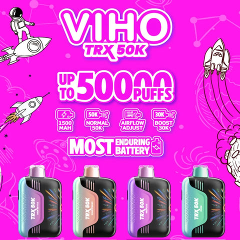 VIHO TRX 50K Disposable Vape with display and dual modes - 50,000 puffs device