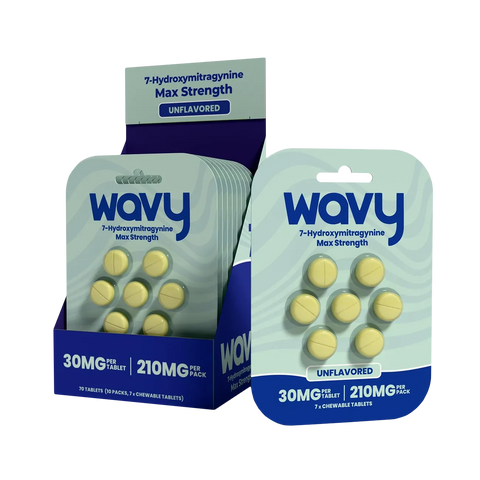 Wavy Kratom Unflavored 30mg – pure kratom chewables with strong dosage and no added taste