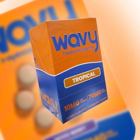 Wavy Kratom Tablet 10mg 35-count strongest chewable botanical supplement