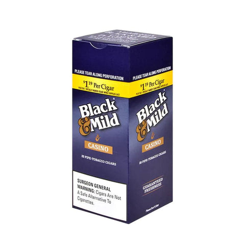 BLACK & MILD CIGAR CASINO WOOD TIP SINGLE - 25CT BOX - Vape City USA