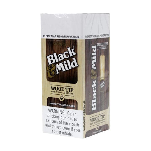 BLACK & MILD CIGAR REGULAR WOOD TIP SINGLE - 25CT BOX - Vape City USA