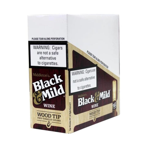 BLACK & MILD CIGAR WINE WOOD TIP 5-PACK - 10CT BOX - Vape City USA