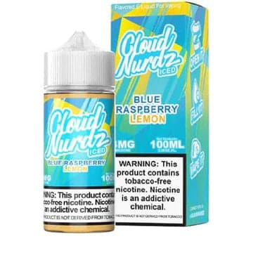 CLOUD NURDZ - ICED BLUE RASPBERRY LEMON 100ML - Vape City USA