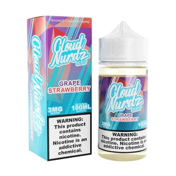 CLOUD NURDZ - ICED GRAPE STRAWBERRY 100ML - Vape City USA