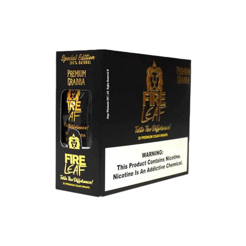 FIRE GRABBA CIGAR WRAPS BLACK EDITION 25CT BOX - Vape City USA