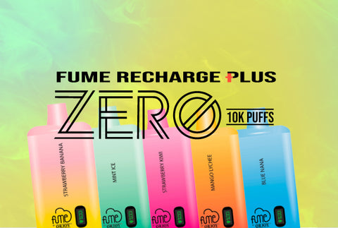 New Fume Recharge Plus ZERO. With 0% nicotine, 6 flavors and 10000 puffs