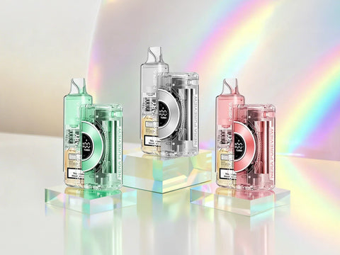 Lost Mary NERA Pureview 40K Disposable Vape lineup showcasing transparent dual-pod design and Turbo Mode display in pastel colors.