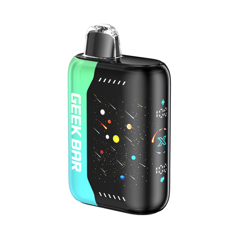 Geek Bar Pulse X Vape 25K in ATL Mint (METEOR EDITION), featuring a crisp and refreshing mint flavor – explore Geek Bar Pulse X flavors and prices today.