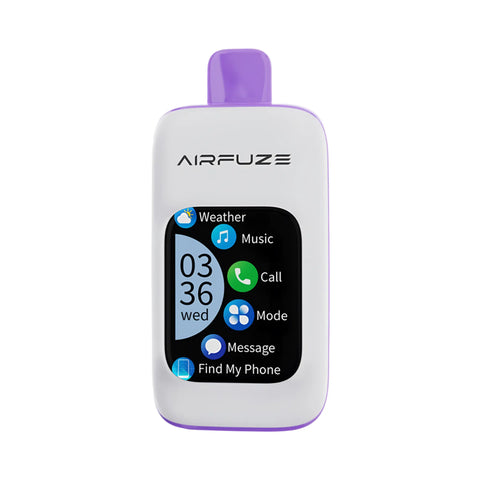 Grape Burst flavor on the AirFuze Smart Vape 30K offers a rich, smooth experience – discover more with the AirFuze Smart Vape app.