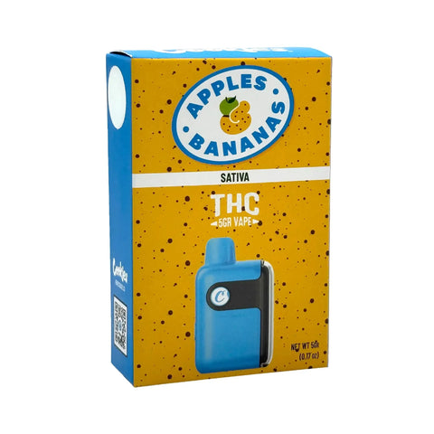 Apple Bananas flavor - Cookies THC Vape Sativa, 5g disposable with THC-P and Delta-8 Live Rosin.