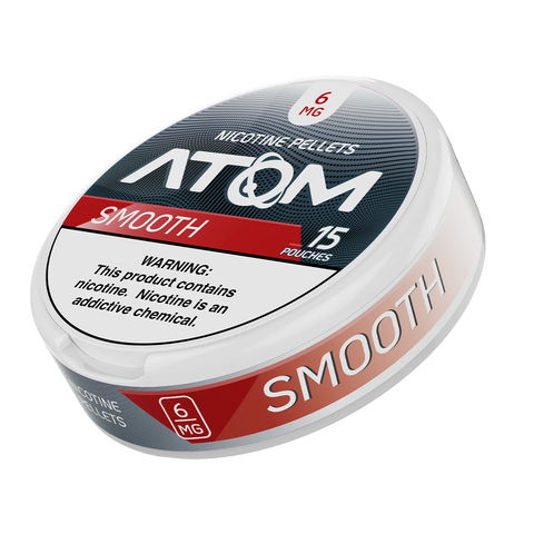 Atom Smooth Nicotine Pouches 6mg – Discreet, mellow flavor for clean nicotine use without tobacco or smoke.