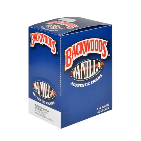 BACKWOODS Cigar Wraps Vanilla  8CT BOX - Vape City USA
