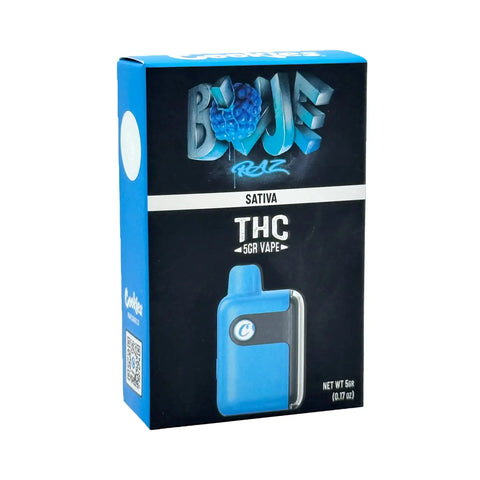Blue Raz flavor - Cookies THC Vape Sativa, 5g disposable with THC-P and Delta-8 Live Rosin.
