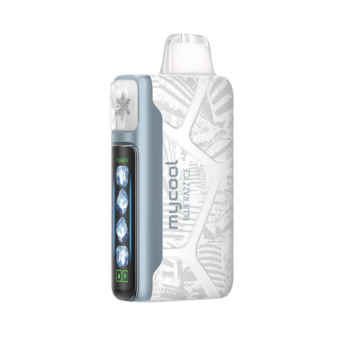 Adjust MyCool Disposable Vape 40K Blue Razz Ice combines juicy blue raspberry with icy menthol – perfect for refreshment seekers.