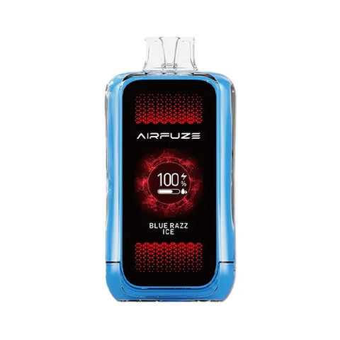 Airfuze Jet 20000 Blue Razz Ice flavor, combining bold blue raspberry with an icy menthol finish – check Airfuze Jet 20000 best prices now.