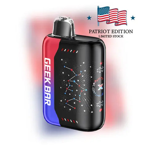 Limited edition Geek Bar Pulse X Patriot Edition, bluerazz ice flavored