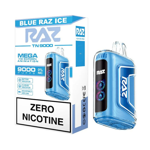 Raz Zero Nicotine Vape Blue Raz Ice flavored