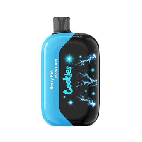 Cookies vape device with blue and black design on a white background