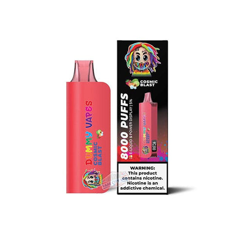 Dummy Vapes 8000 Disposable Vape Cosmic Blast flavor tropical fruit explosion with sweet finish