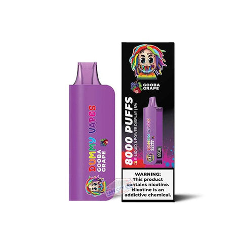 Dummy Vapes 8000 Disposable Vape Gooba Grape flavor juicy grape sweetness with smooth draw