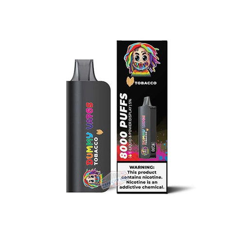 Dummy Vapes 8000 Disposable Vape Tobacco flavor classic rich aroma with smooth earthy draw
