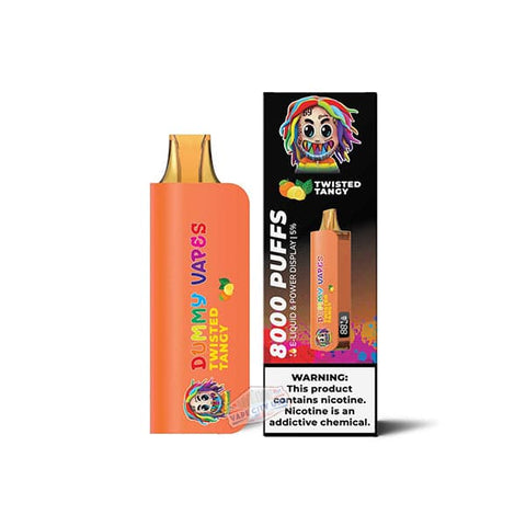 Dummy Vapes 8000 Disposable Vape Twisted Tangy flavor citrus fruit mix with zesty finish