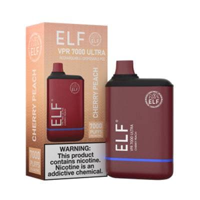 Device and box of ELF VPR 700 ULTRA Disposable Vape Cherry Peach flavored