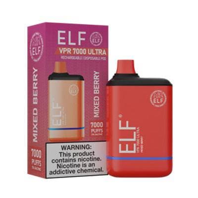Device and box of ELF VPR 700 ULTRA Disposable Vape  Mixed Berry flavored