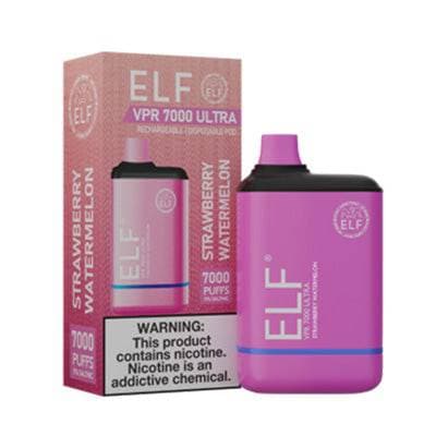 Device and box of ELF VPR 700 ULTRA Disposable Vape  Strawberry Watermelon flavored