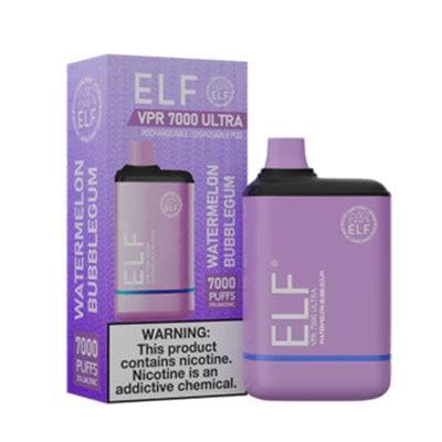 Device and box of ELF VPR 700 ULTRA Disposable Vape  Watermelon Bubblegum flavored