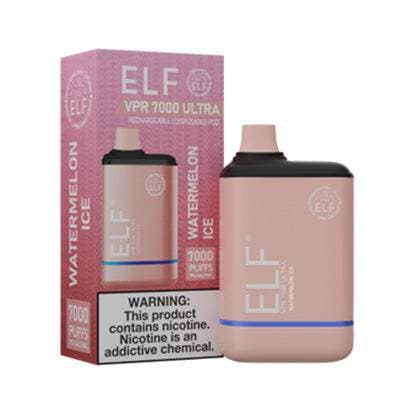Device and box of ELF VPR 700 ULTRA Disposable Vape  Watermelon Ice flavored