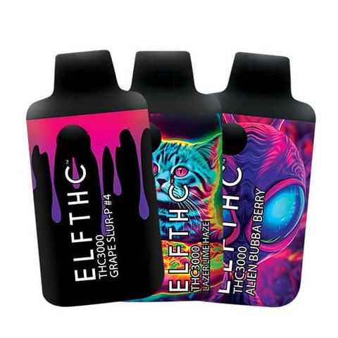 The ELF THC THC3000 3G disposable vape 3 pack provides a bundle for tasty fruit candy flavor and deep relaxation anytime.