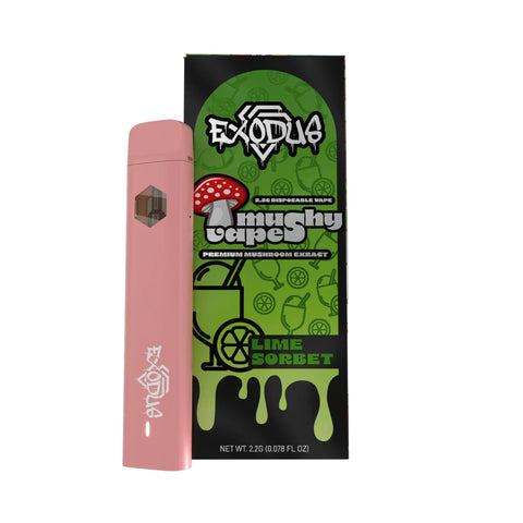 Exodus - Amanita Mushy Disposable 2.2G Lime Sorbet flavor, refreshing and tangy treat.