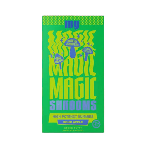 Exodus My Magic Mushy Gummies 12000mg Sour Apple flavor, tart and delicious.