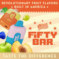 Fifty Bar 6500 Puffs Disposable Vape with 6500 puffs sleek design and smooth rich flavor performance