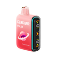 Peach Lemonade Geek Bar Pulse 15000 Thermal Edition disposable vape with pink gradient thermochromic finish and curved LED display screen.