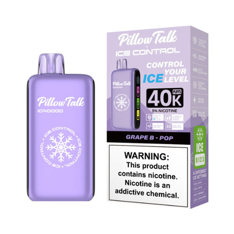 Pillow Talk Vape Grape B-Pop, inspired by classic grape soda, provides a fizzy and nostalgic flavor experience, ideal for those who love sweet pillow talk vape flavors.