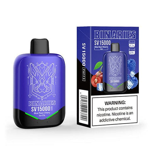 Binaries SV15000 - Blue Razz Cherry Ice: 15000 Puffs Disposable Vape